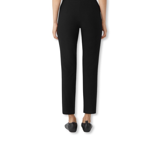 Eileen Fisher Black Crepe Pants, Pull-on, EUC Sz S - Picture 2 of 10